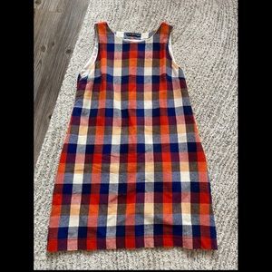KJP Fall Plaid Wool Plaid Shift Dress